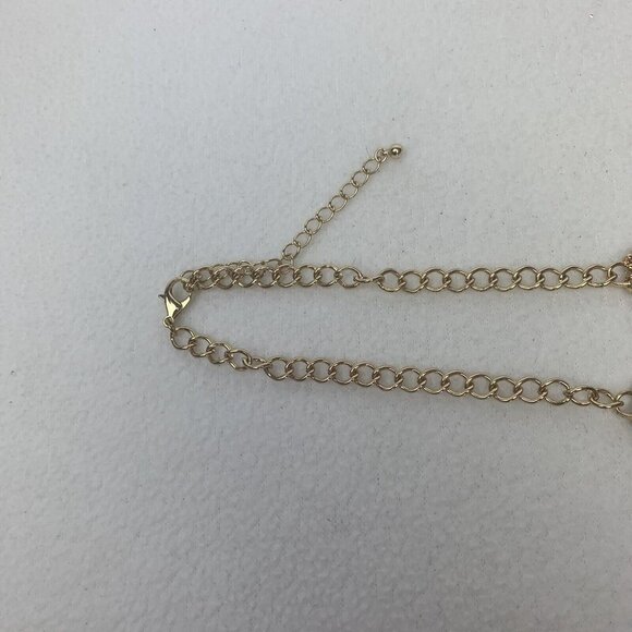 Green Gold Multi Strand Bib Layered Necklace Fashion Jewelry - Picture 5 of 9